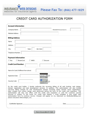 Recurring payment agreement template - CREDIT CARD AUTHORIZATION FORM - lb5znet - l b5z