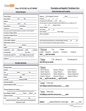 Prescription and Hepatitis C Enrollment Form