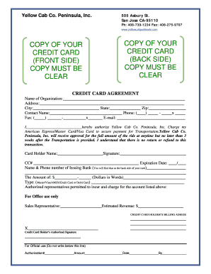 Credit Card Agreement