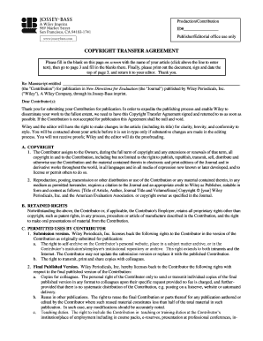 Copyright Transfer Agreement