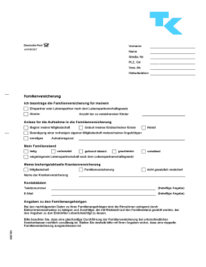 Anmeldung zur Familienversicherung