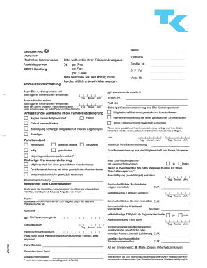 Deutsche Familienkrankenversicherung Formular
