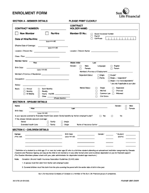 Employee Benefits Enrolment Form