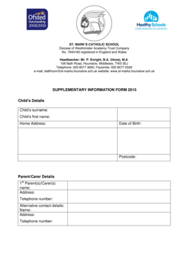 Supplementary Information Form 2015