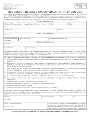 Colorado Vehicle Title Information Request