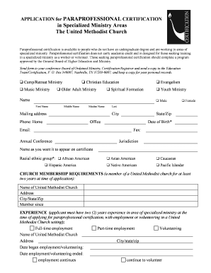 Paraprofessional Certification Application