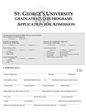 St. George's University Graduate Application
