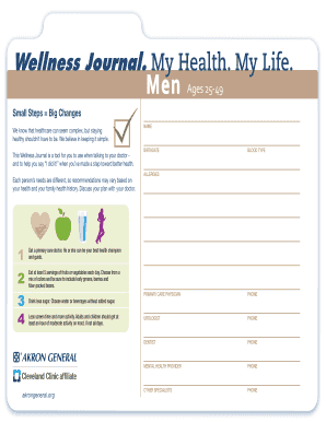 Wellness Journal for Men 25-49