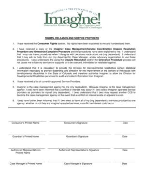 Imagine Colorado Consumer Rights Release Form