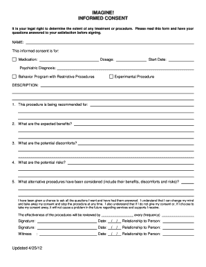 Informed Consent for Psychiatric Treatment