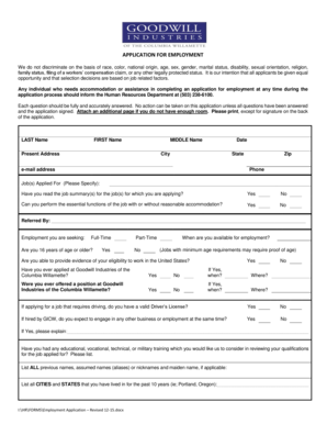 Employment Application Form