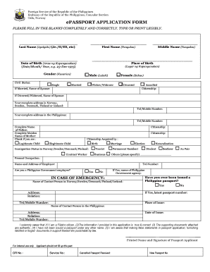 Philippines Passport Renewal Application