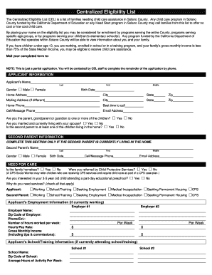 Centralized Eligibility List Application
