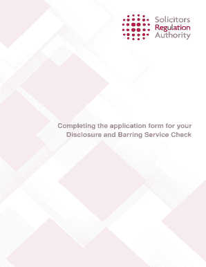 Disclosure and Barring Service Check Application Form