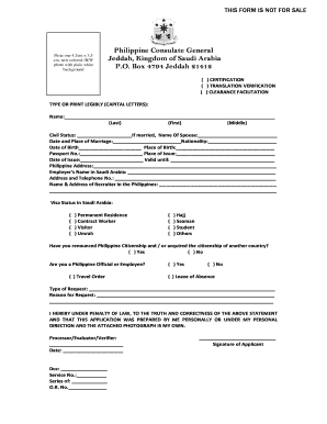 Philippine Consulate General Application Form