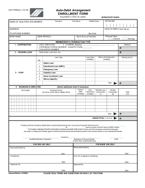 SSS Auto-Debit Arrangement Form