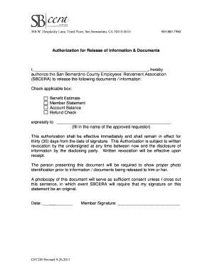 Authorization for Release of Information & Documents