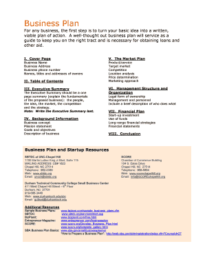 Business Plan Template