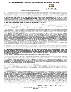 Residential Lease Agreement