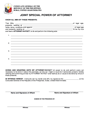 Joint Power Of Attorney Pdf