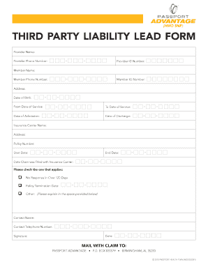 Third Party Liability Lead Form