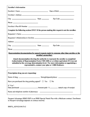 Request for Redetermination of Medicare Prescription Drug Denial