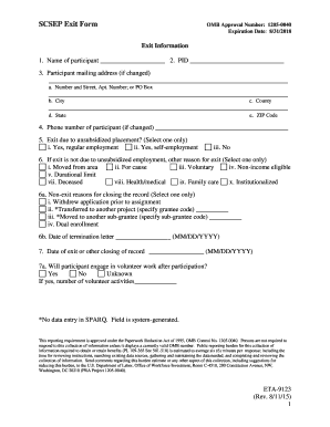 SCSEP Exit Form