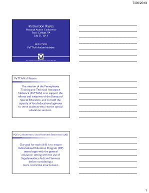 Autism Education Training Fidelity Checklist