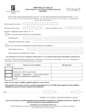 Medical Recommendation for Health Fund Member or Beneficiary
