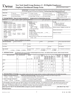 New York Small Group Business Employee Enrollment Form