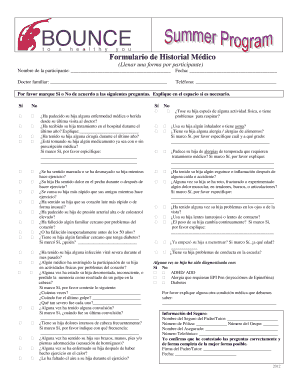 Formulario de Historial Médico