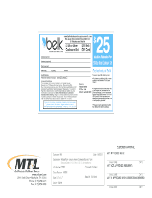 Belk January Home Cookware Bonus Rebate Form