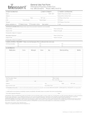 Prescription Pharmacy Intake Form