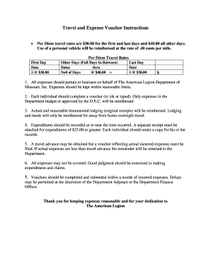 Travel and Expense Voucher