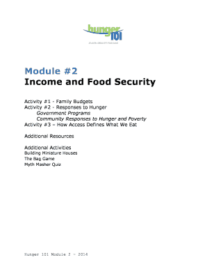 Family Budget Activity Worksheet