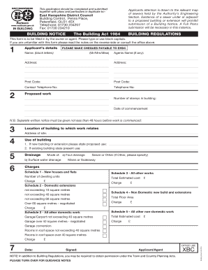 UK Building Notice Form