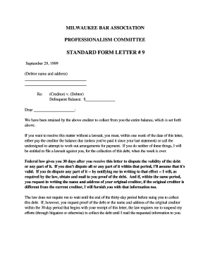 Debt Collection Notice Letter