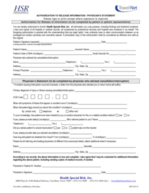 Authorization to Release Medical Information