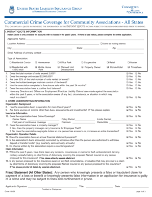 Commercial Crime Coverage Application