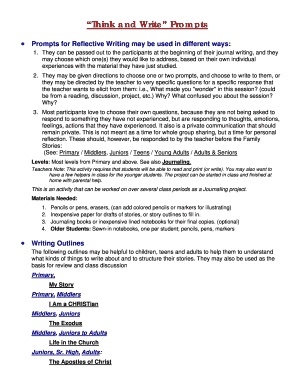 Reflective Writing Prompts for Journaling