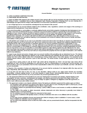 Margin Account Agreement