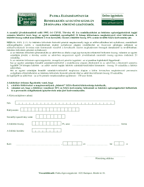 Hungarian Health Savings Account Commitment Form