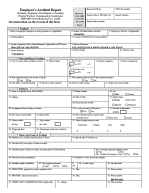 Virginia Employer's Accident Report