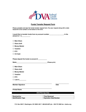 Funds Transfer Request Form