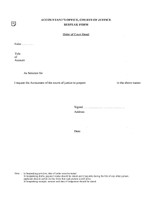 Court Account Request Form
