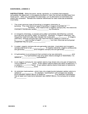 Organic Chemistry Exercises
