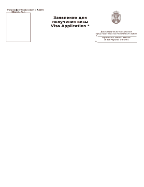 Serbia Visa Application Form