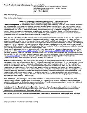 Journal of Gastrointestinal Surgery Copyright Assignment