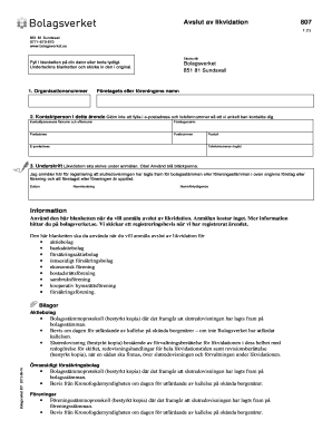 Swedish Liquidation Completion Notice