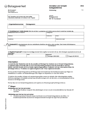 Swedish Continuation AGM Notification Form